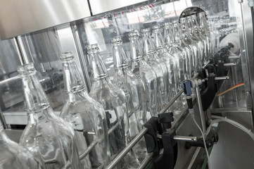 factory shop for the production of glass bottles and beverage