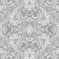 Vector Seamless Abstract Black and White Tribal Pattern