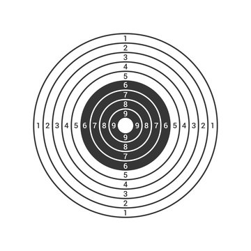 Shooting Target Icon Isolated on White Background. Vector