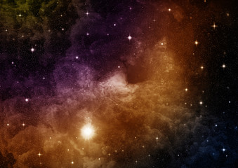 galaxy in a free space