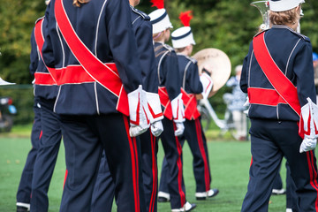 Obraz premium Details from a showband, fanfare our drumband with Instruments