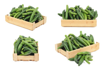 Gurken in einer Kiste