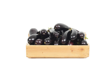 Eggplant or aubergine vegetable isolated on white background