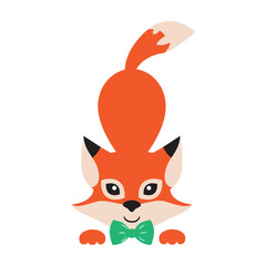 cartoon fox with tie