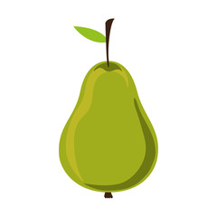 green pear fruit icon. healthy food design. vector illustration