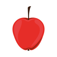 red apple fruit icon. healthy food design. vector illustration