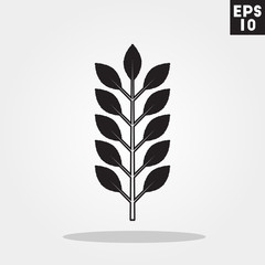 Leaf icon in trendy flat style isolated on color background. Autumn symbol for your design, logo, UI. Vector illustration, EPS10.