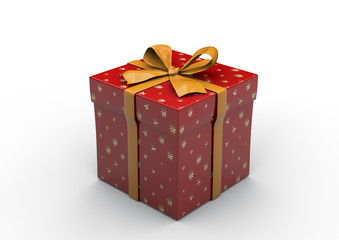 Red Gift Box Isolated