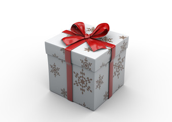 White Gift Box Isolated