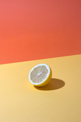 Lemon on colorful background