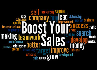 Boost Your Sales, word cloud concept 3
