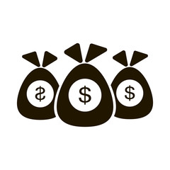 Bank, money icon vector