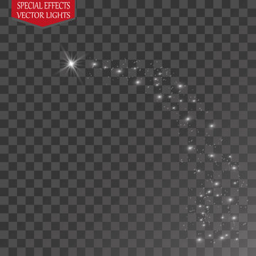 Glow light effect. Star burst with sparkles. Vector illustration