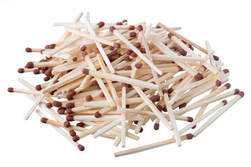 matches on white background