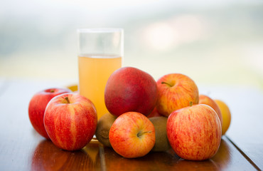 fruits and juice