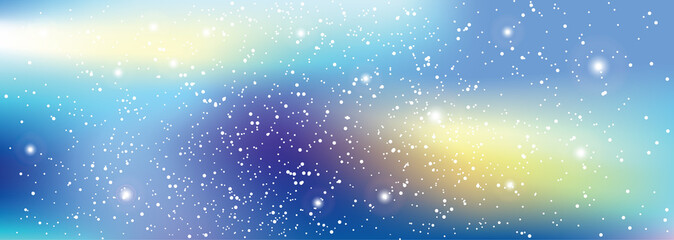 Universe with stars. Matrix of glowing stars. Space background.