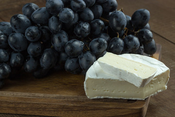 Camembert Cheese with Grapes