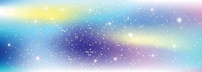 Universe with stars. Matrix of glowing stars. Space background.