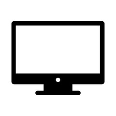 monitor computer device icon over white background. vector illustration