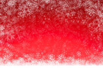 roter Weihnachtshintergrund mit Schneeflocken