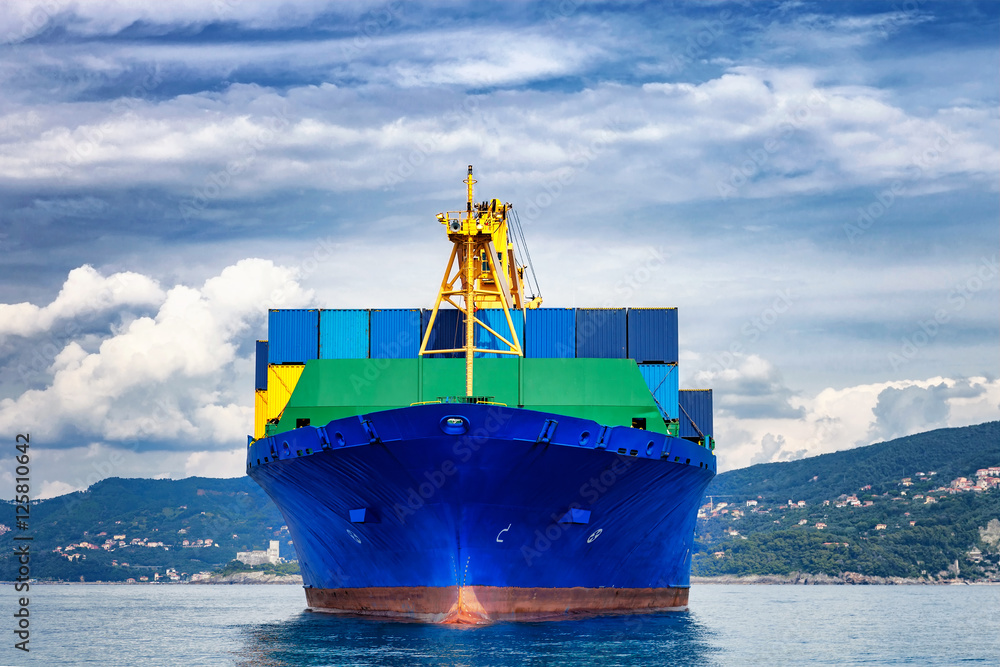 Wall mural cargo ship