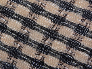 красивая плетеная ткань с полосатым рисункам    