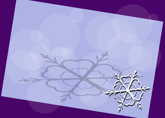 Frame with snowflake in the corner
