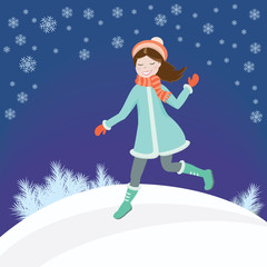 Girl in winter