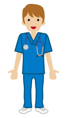 Young Male Doctor - Scrubs