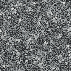 Seamless pattern, abstract watercolor texture in white and black colors. Elements on black background.