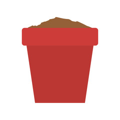plant pot icon over white background. vector illustration