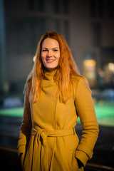 Woman in street portrait