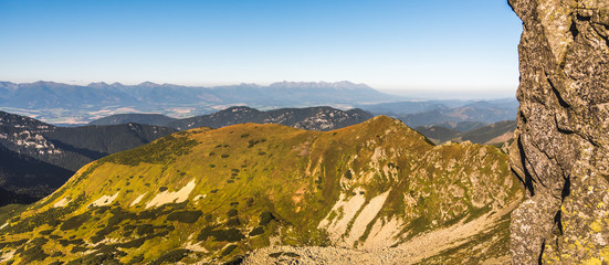 Mountain Landscape. High Tatras Mountains as Seen from Low Tatras, Slovakia.
