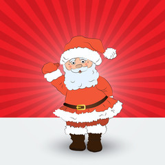 Christmas card with Santa