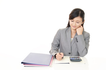 微笑むビジネスウーマン