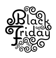 Black Friday Sale vector text Vintage Calligraphy Lettering illu