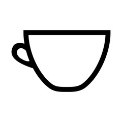 silhouette of coffee mug icon over white background. caffeine drink. vector illustration