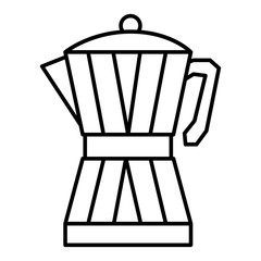 retro classic coffee pot icon over white background. vector illustration