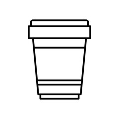 coffee mug  icon over white background. caffeine takeway drink. vector illustration