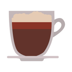 coffee mug icon over white background. caffeine drink. vector illustration