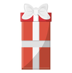 Gift icon. Christmas season decoration and celebration theme. Isolated design. Vector illustration