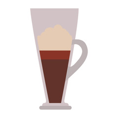 coffee mug icon over white background. caffeine drink. vector illustration