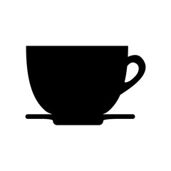 silhoutte of coffee mug icon over white background. caffeine drink. vector illustration