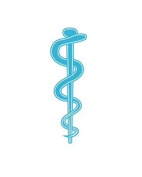 Vector image of the medical symbol rod of asclepius