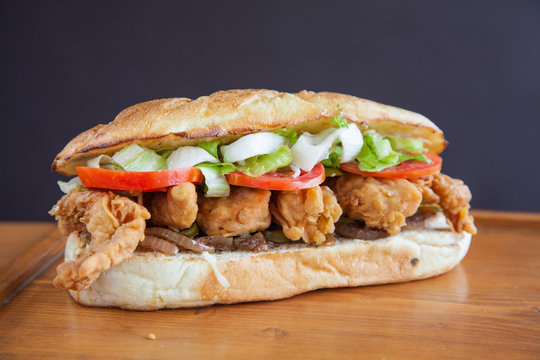 Submarine sandwich fried chicken