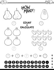 maths educational coloring page