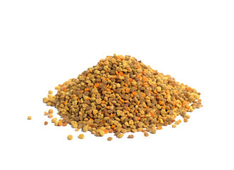 heap of pollen isolated on white background