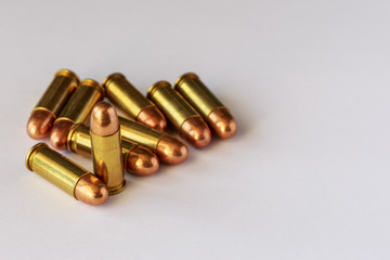 bullets on white paper