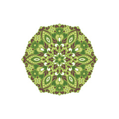 Abstract Flower Mandala. Decorative ethnic element for design.