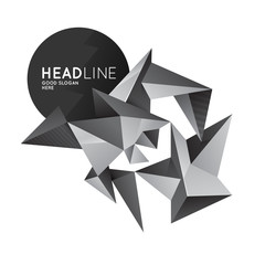 Abstract vector banner with Geometric Pattern. Triangles Backgro